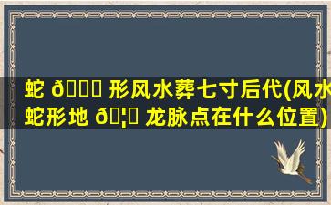 蛇 🐋 形风水葬七寸后代(风水蛇形地 🦉 龙脉点在什么位置)